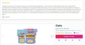 Bob's Red Mill GF quick cooking rolled oats social nature review