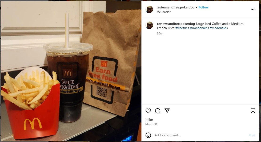 mcds coffee and fries