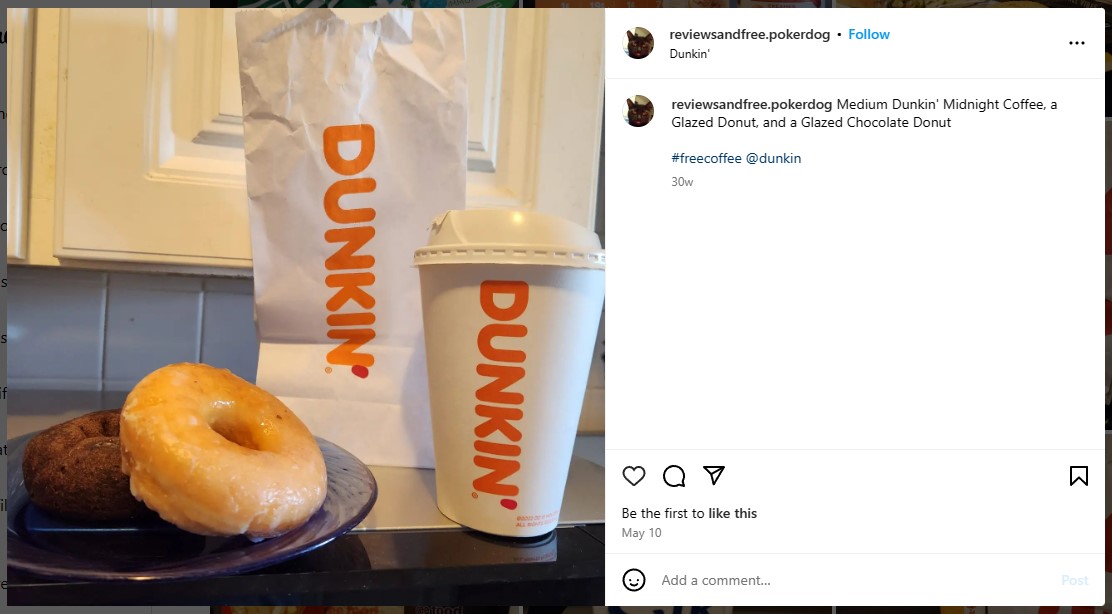 dunkin donuts and coffee