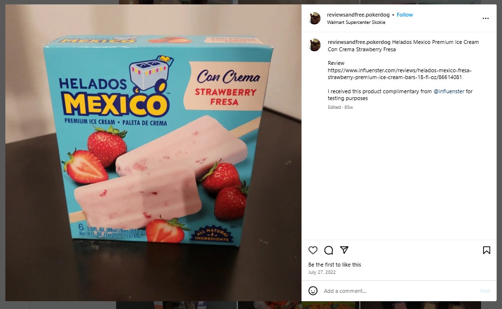 Helados Mexico Strawberry Fresa