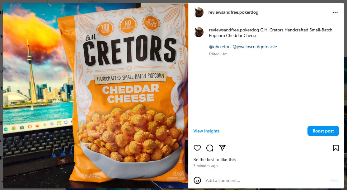 G.H. Cretors Handcrafted Small-Batch Popcorn Cheddar Cheese