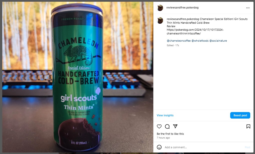 Chameleon Special Edition! Girl Scouts Thin Mints Handcrafted Cold-Brew