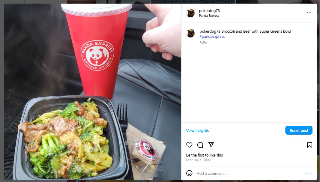 Broccoli and Beef with Super Greens bowl #pandaexpress