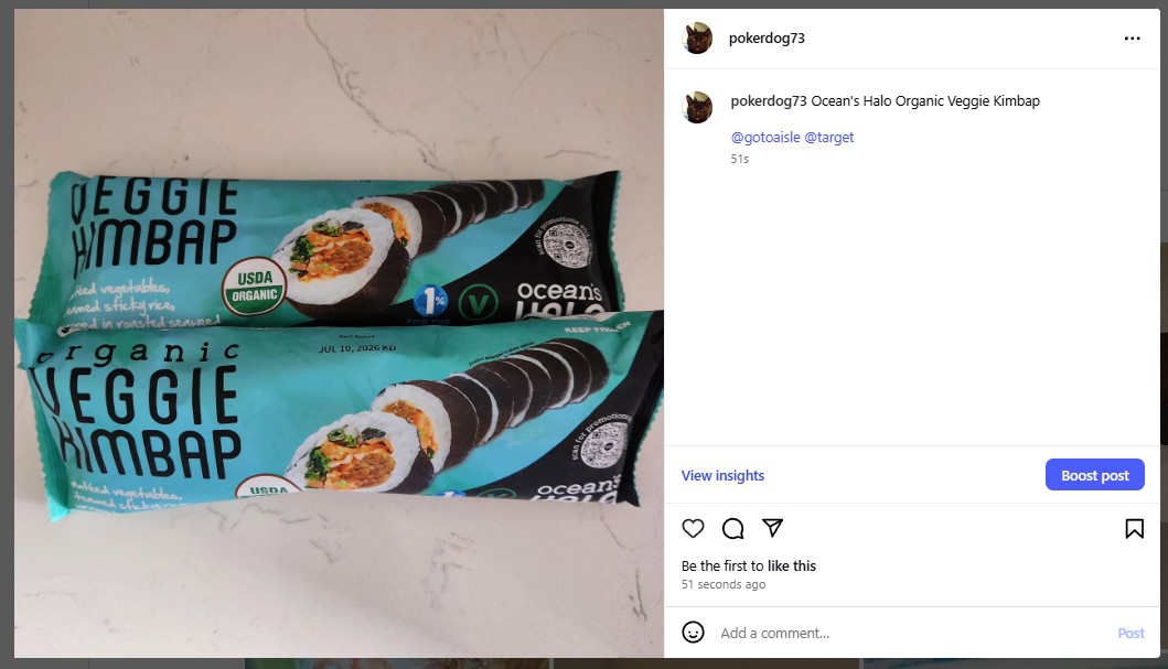 Ocean’s Halo Organic Veggie Kimbap