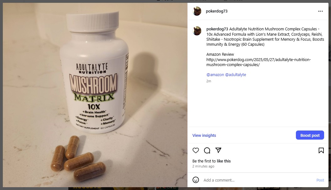 Adultalyte Nutrition Mushroom Complex Capsules