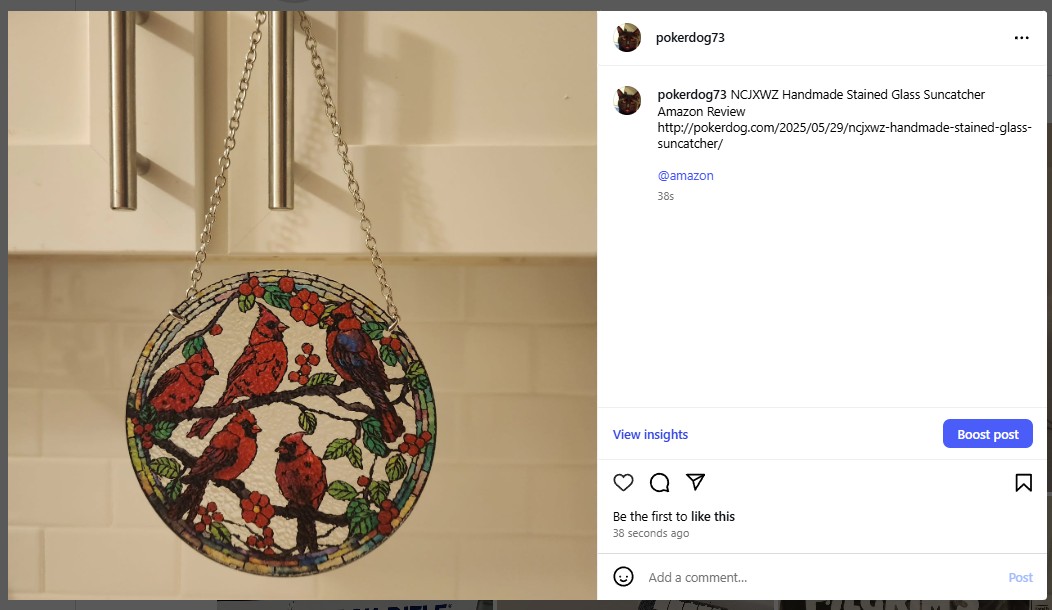 NCJXWZ Handmade Stained Glass Suncatcher