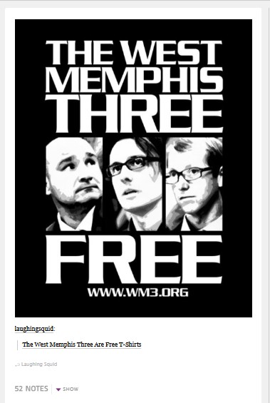the west memphis three are free t-shirt
