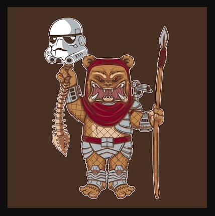 predator ewok star wars tshirt tshirtvortex