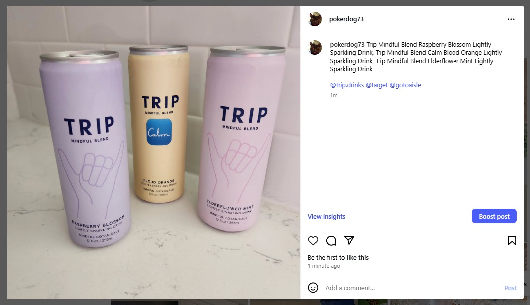 Trip Mindful Blend Lightly Sparkling Drinks