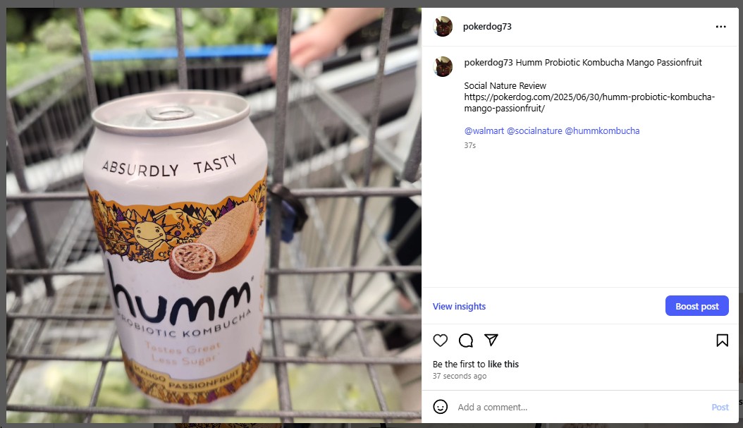 Humm Probiotic Kombucha Mango Passionfruit