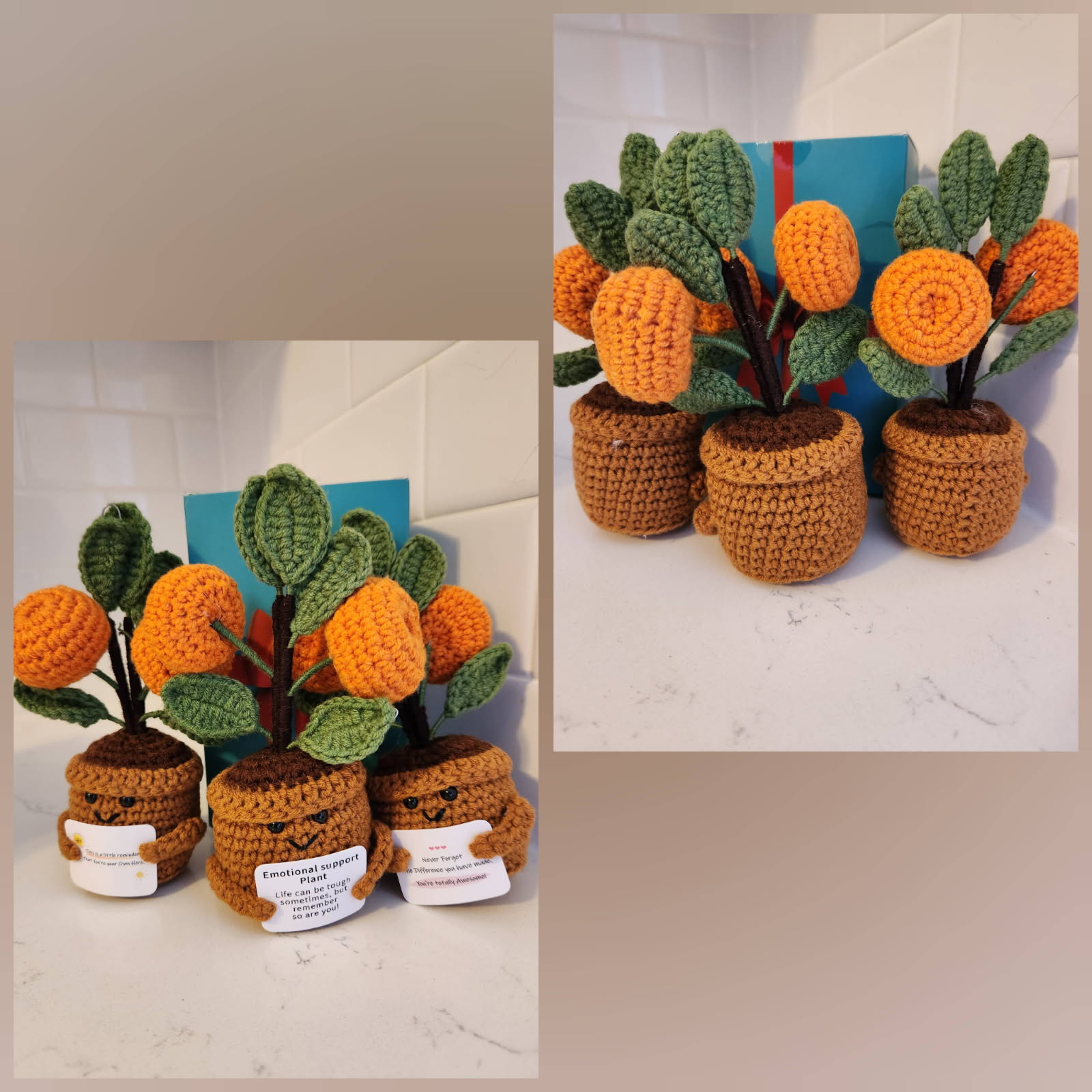 Goaanz Mini Emotional Support Crochet Gifts 3PCS