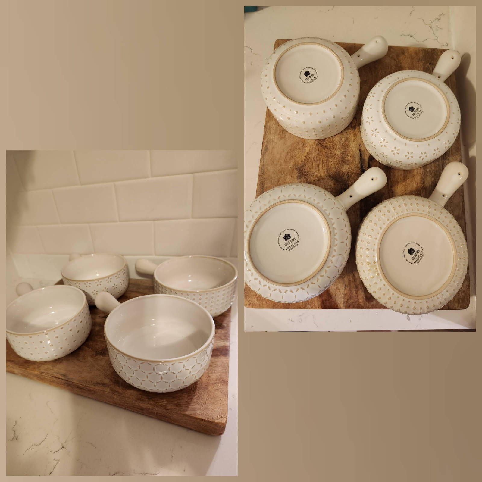 MALACASA French Onion Soup Bowls with Handles