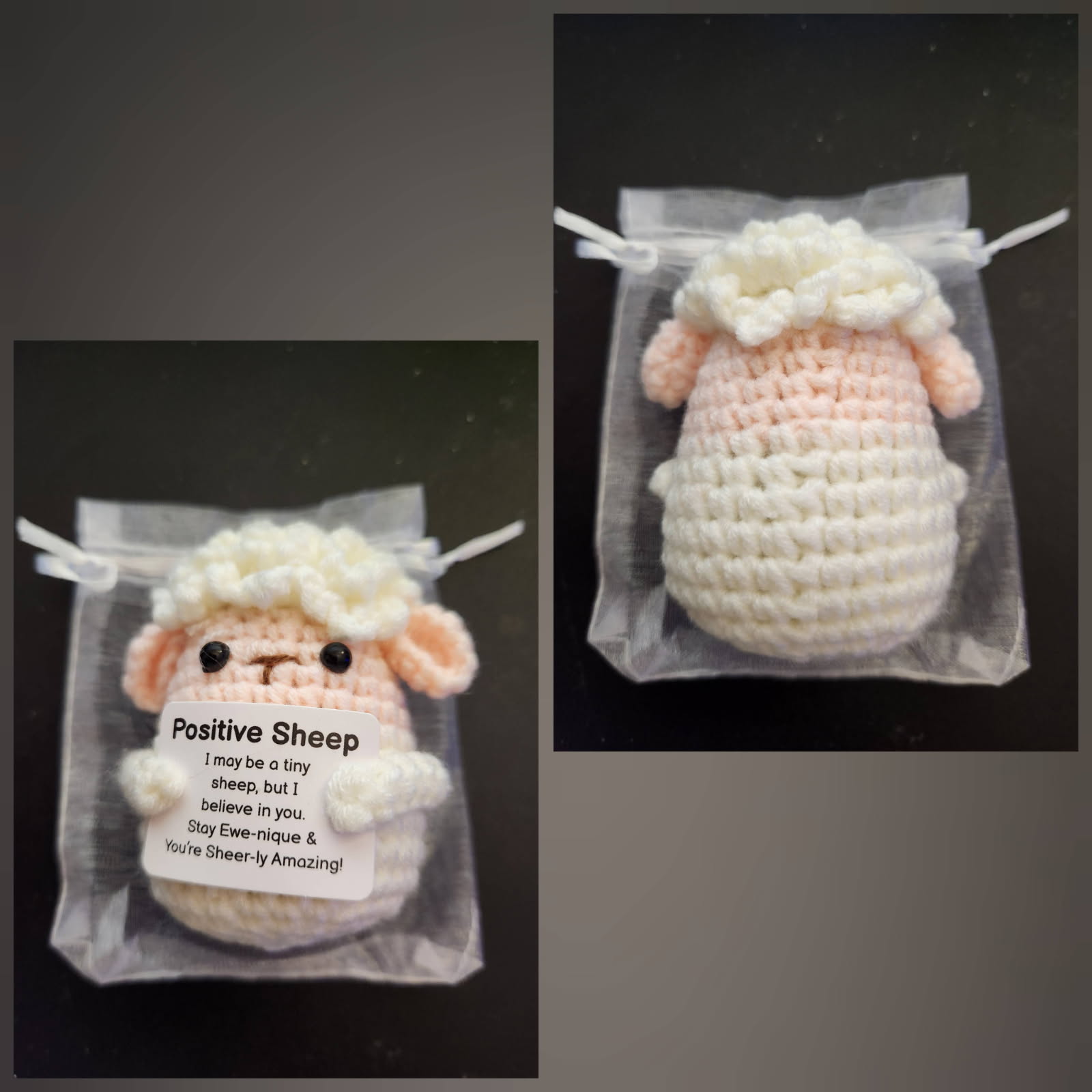 Cotenoi Funny Positive Emotional Support Crochet Sheep Gift
