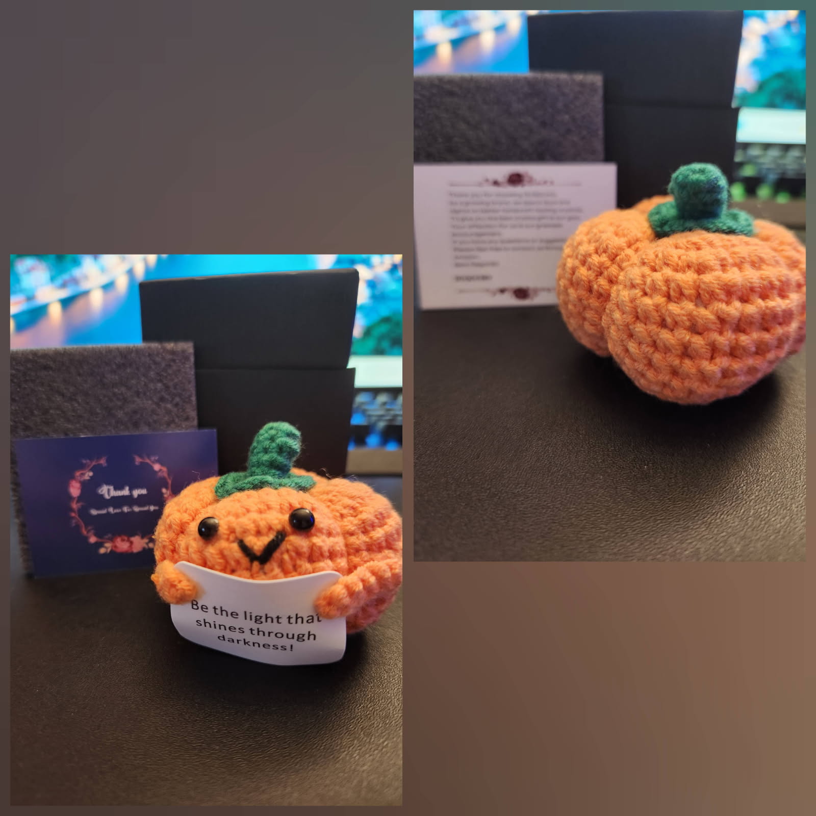 DUQGUHO Pumpkin Emotional Positive Support Crochet Gift
