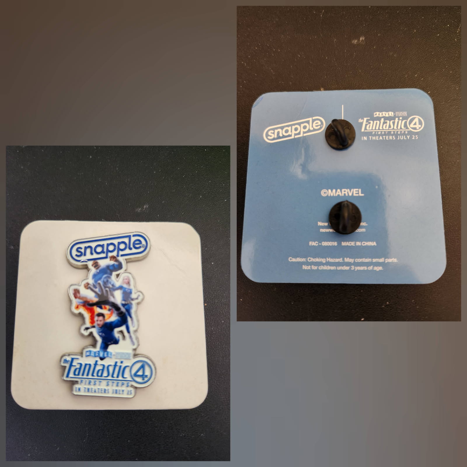 08 21 25 -snapple fantastic 4 pin