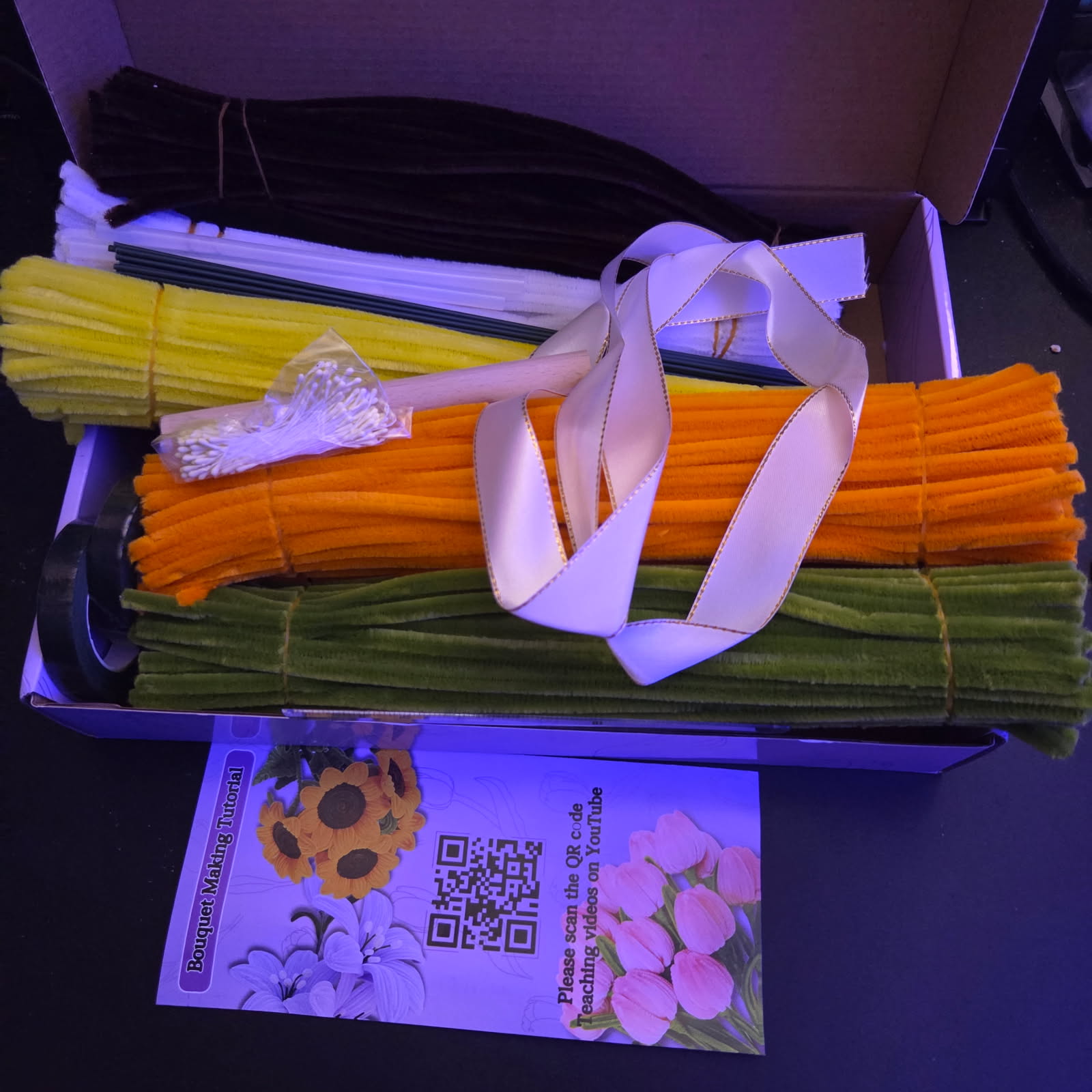 Vnysh 400Pcs Pipe Cleaners Craft for Flowers
