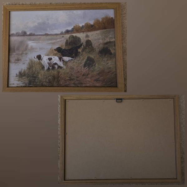 Urmoya Vintage Black and White Dog Canvas Wall Art