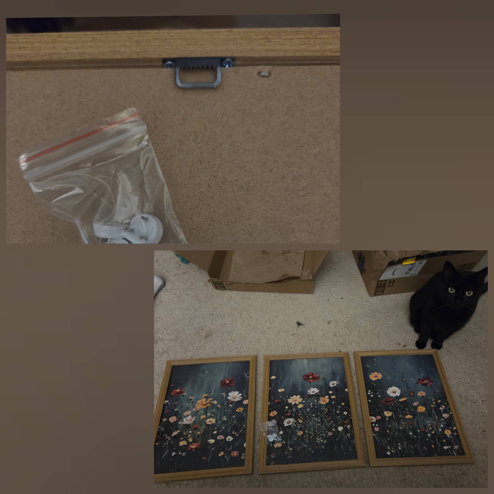 Urmoya 3 Pieces Vintage Floral Framed Canvas Wall Art, 12×16