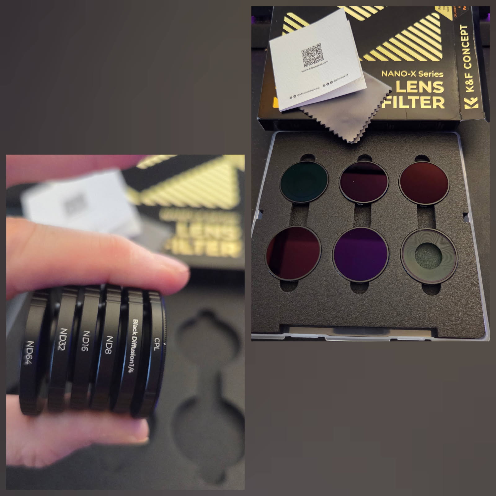 K&F CONCEPT 6Pack HD Filter Kit Compatible with DJI Osmo Action 6