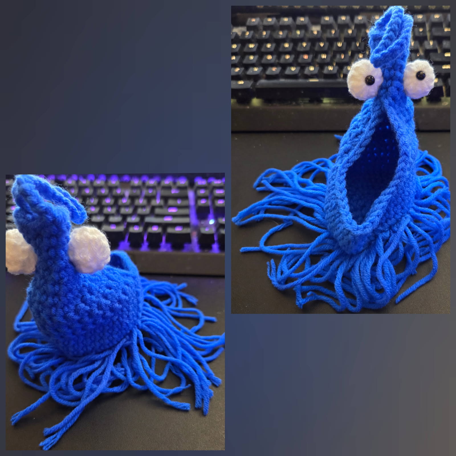 Wuyaoyao Handmade Crochet Yip Yip Blue Alien