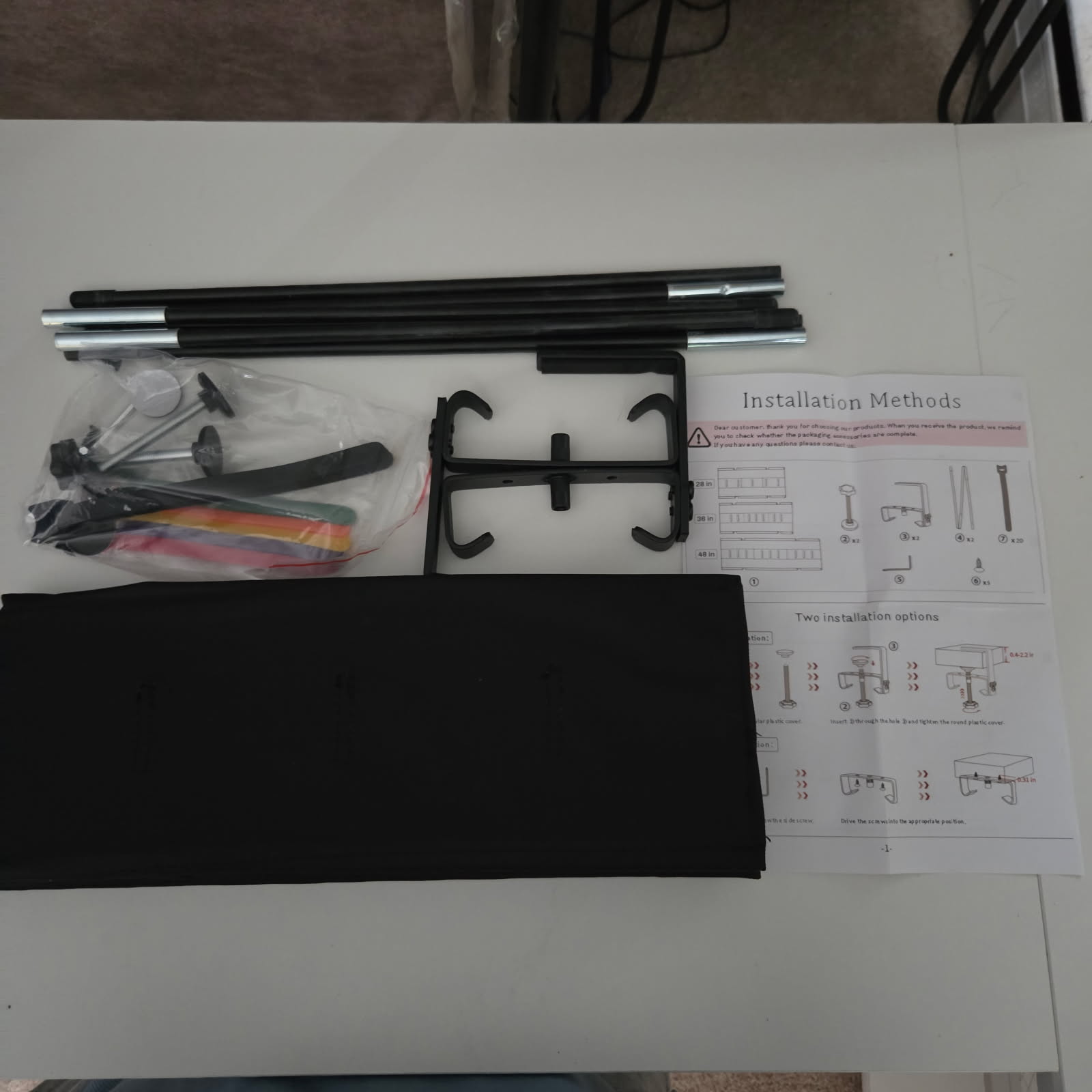 SUREUP9 Under Desk Cable Management Tray with Clamp