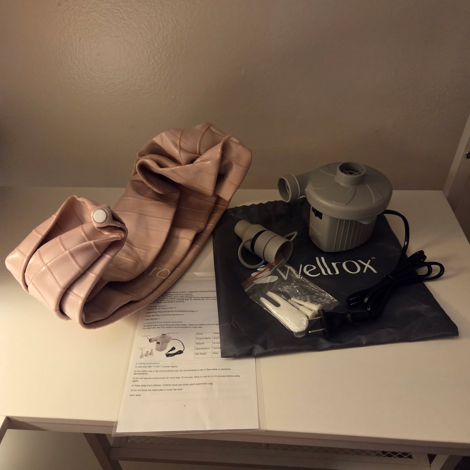 Wellrox Exercise Ball with Electric Pump – 55cm