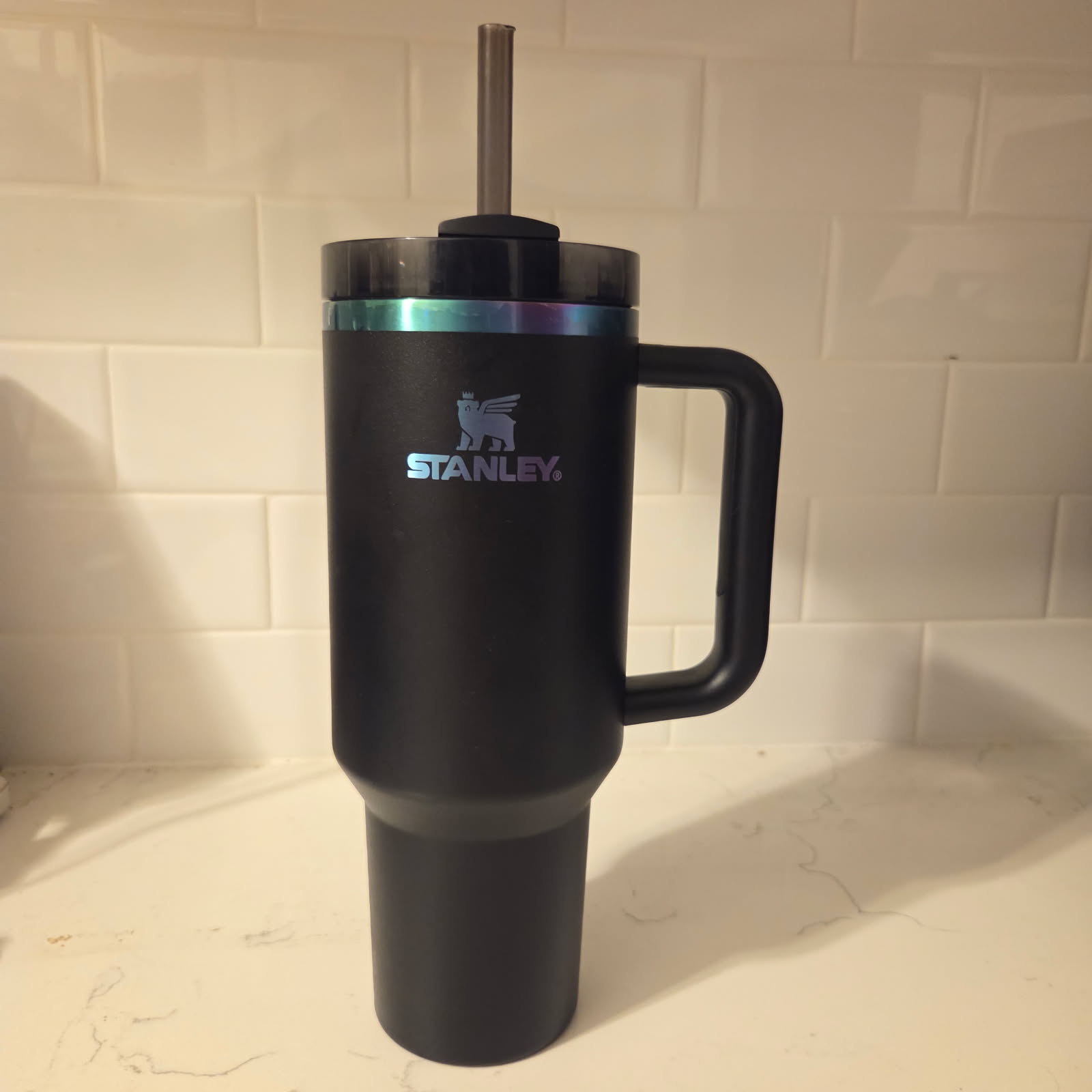 STANLEY Quencher H2.0 Flow State Tumbler, 40 oz, Black Chroma