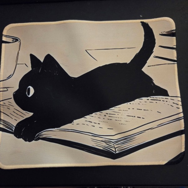Qianyu Black Cat Mouse Pad