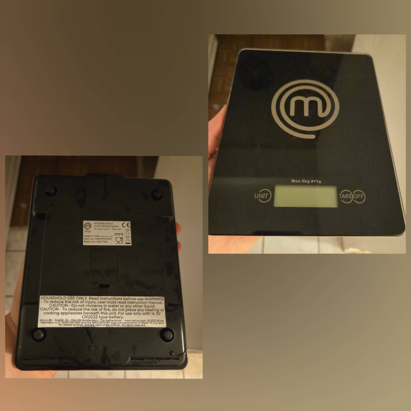 MasterChef Digital Food Scale, Weighing Precision of 0.1oz, 11lb Weight Capacity