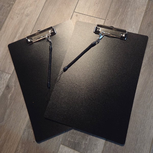 Jupihorn 2-Pack Flexible Plastic Clipboard with Removable Pen Lanyard